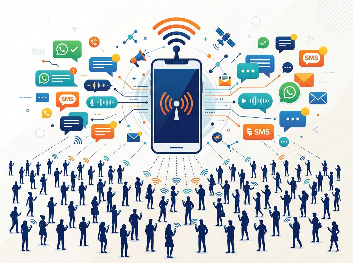 Prasar Seva - Bulk SMS WhatsApp Voice Call promotion reaching audience